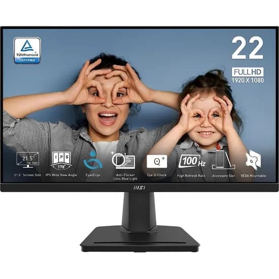 Monitor Gamer 22" MSI Pro MP225E FHD/120HZ/HDMI - Black