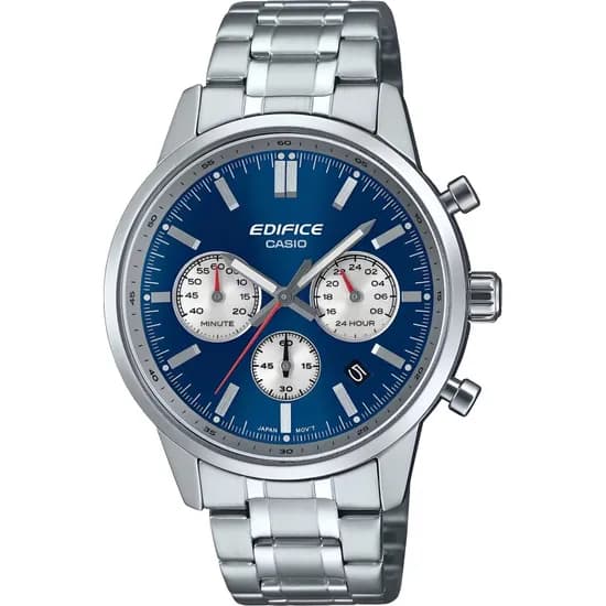 Relógio Casio Edifice EFR-575D-2ADF Analógico Masculino - Silver/Blue