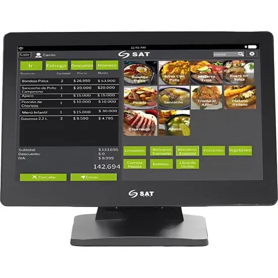 Terminal Pos Sat N140 Touch 15.6" Intel Celeron J4125 4 GB DDR4 128 GB SSD - Preto