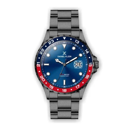 Relógio Analógico Masculino Daniel Klein Premium DK.1.12350-5 - Cinza e Azul