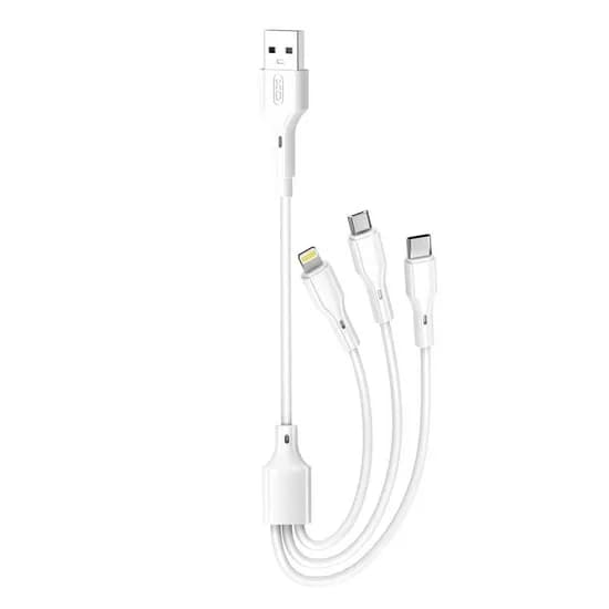 Cabo USB 3 Em 1 Xo XO-NB230 / V8/Lightning/Tipo-C