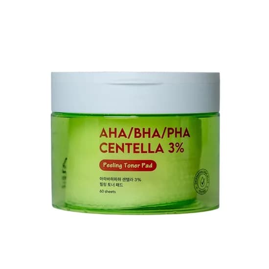 Shincos.Lab Aha/Bha/Pha Centella 3% Peeling Toner Pad 60PCS