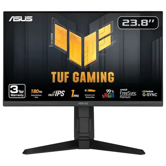 Mon 23.8 Asus VG249QL3A FHD/180HZ/Ips/1MS Preto Tuf Gaming