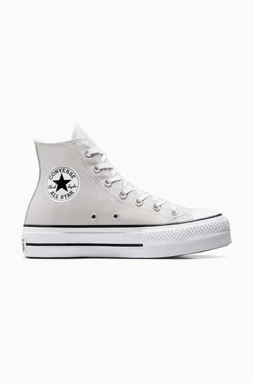 Calzado Converse Plataforma Alta Hi Gris
