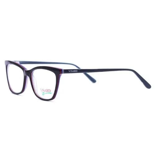 Óculos de Grau Feminino Visard CO5865 54-17-140 Col.04 Preto e Vermelho
