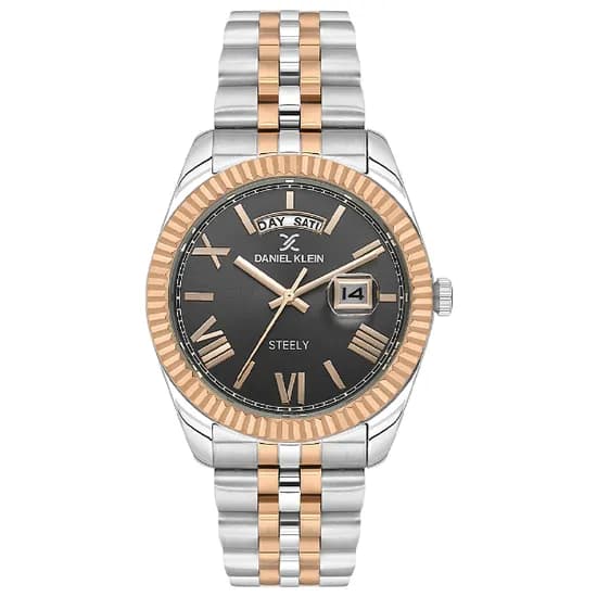 Relogio Analógico Masculino Daniel Klein DK.1.14026-5 Steely / Pulseira de Aço Inoxidável - Prata/Rose Gold