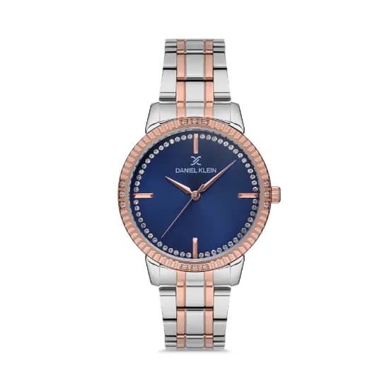 Relógio Analógico Feminino Daniel Klein Premium DK.1.12530-6 - Prata/Rosa Ouro
