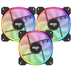 Cooler para Gabinete Aigo DR12 12X12 LED RGB - Kit com 3