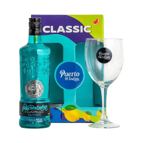Pack Gin Puerto de Indias Classic 700ML + Copa
