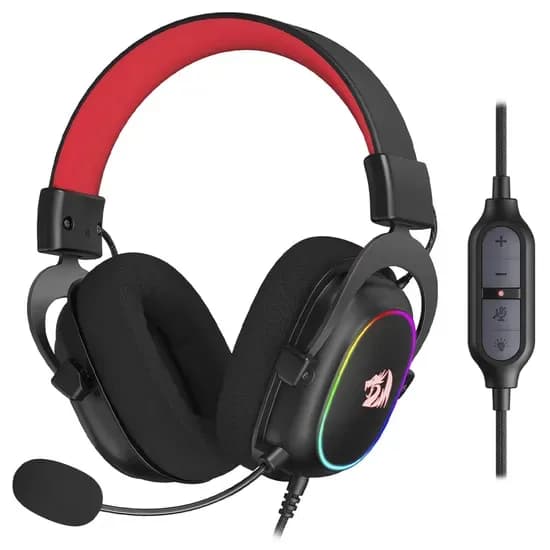 Audífono Gamer Redragon Zeus X H510-RGB - Negro / Rojo
