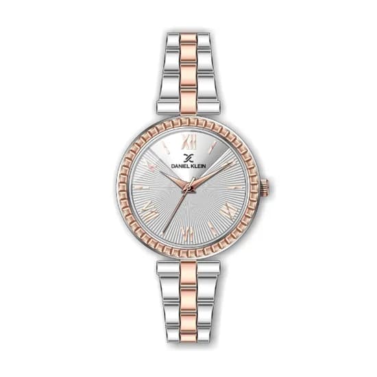 Relógio Analógico Feminino Daniel Klein Premium DK.1.12487-4 - Rosa Ouro e Prata