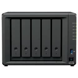 Servidor Nas Storage Synology Diskstation DS1525+ AMD Ryzen V1500B de 2.2GHZ / 8GB de Ram / 5 Baias / USB 3.2 / USB-C / Lan - Preto