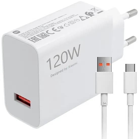 Carregador Xiaomi 120W Hypercharge Combo MDY-14-Ee USB de 120 Watts + Cabo USB-C
