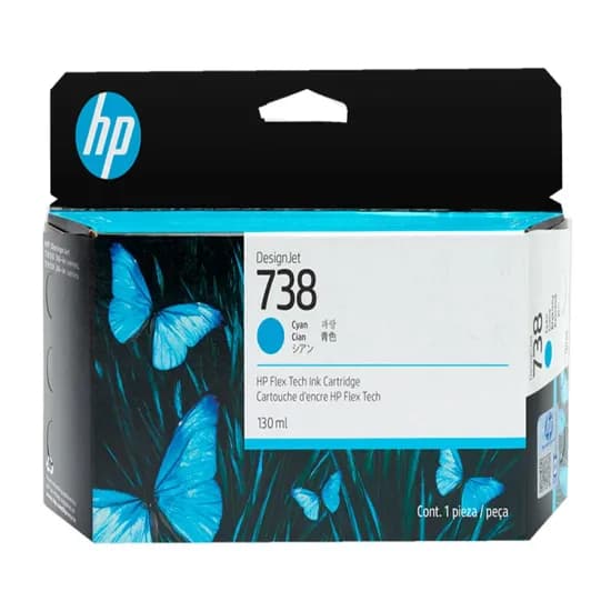 Tinta HP 738 498N5A Cyan 130ML T850