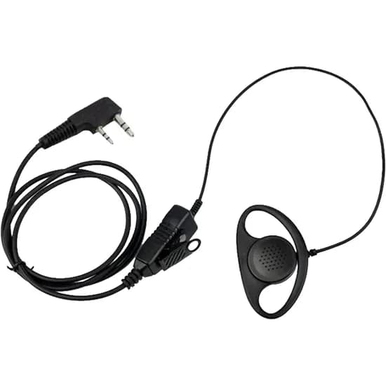 Fone de Ouvido - para Radio Amador Baofeng - 2 Pinos - Preto