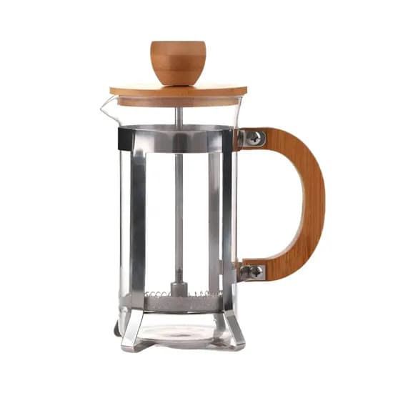 Cafetera Prensa Francesa Manija Madera 350ML