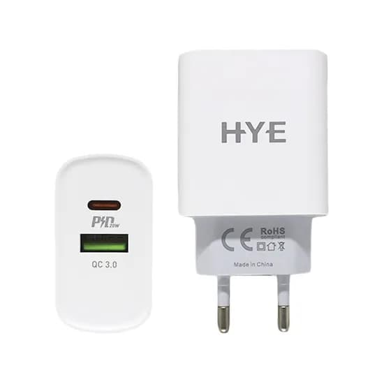 Carregador Hye HYEC9+ Turbo USB+USB-C / 3.0 / 20W