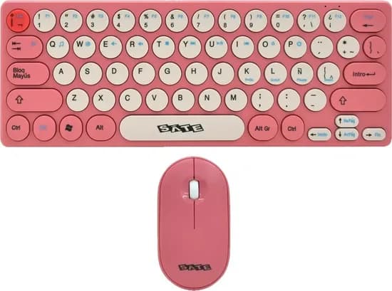Kit Teclado + Mouse Satellite AK-6062G Sem Fio - Pink (Espanhol)