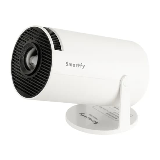Projetor Smartfy PJ01W - 4K - HDMI/USB - Android - com 2X Controles - Bivolt - Branco