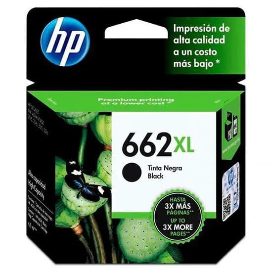 Tinta HP 662XL (CZ105AL) Negro 6.5ML