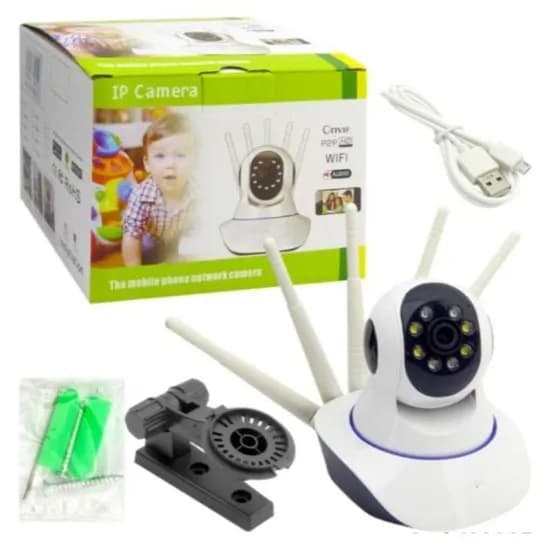 Câmera Robô 5 Antenas IP Wifi 360º