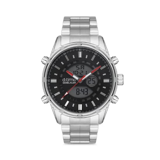 Relógio Digital Masculino Daniel Klein D:Time DK.1.12634-2 - Prata/Preto