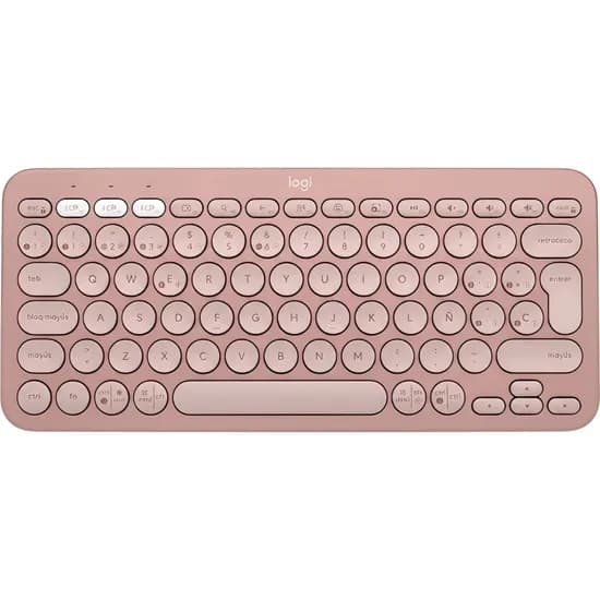 Teclado Logitech Pebble Keys 2 K380S Bluetooth - Rose (Espanhol) (920-011785)