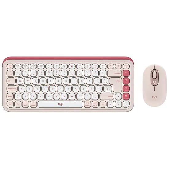 Teclado Logitech + Mouse Pop Icon Combo 920-013053 Espanhol - Rose
