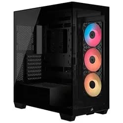 Gabinete Gamer Corsair 3500 Series CC-9011322-WW Mid Tower / 3 Cooler / Argb - Preto