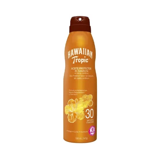 Aceite Protector Solar Hawaiian Tropic de Zanahoria En Spray SPF30 180ML