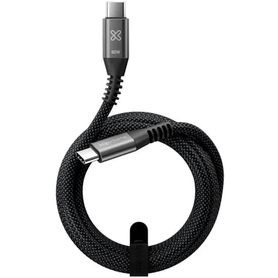 Cabo USB-C Klip KAC-250-10FT Powergo 250 60W 3 Metros - Black