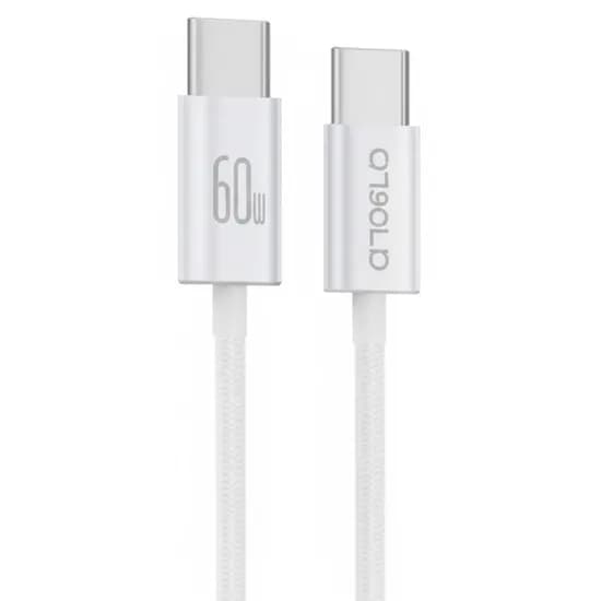 Cabo USB-C para USB-C A'Gold Pro CB79 15 Pro 60W 1M - Branco