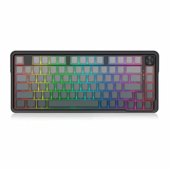 Teclado Gamer Redragon Ucal Pro K673SP RGB Layout 75% Wired Wireless - Cinza