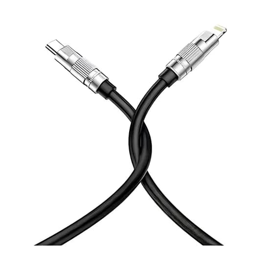 Cabo Lightning/USB-C Xo Q228A Silicone Durable 27W 1,2M - Preto