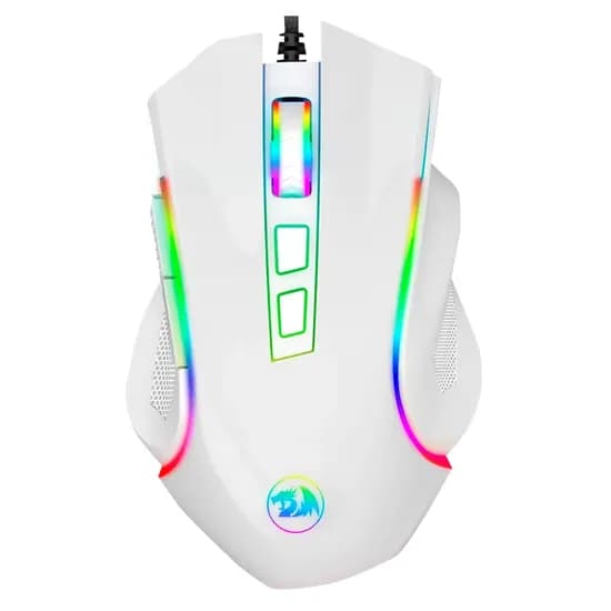 Mouse Gamer Redragon Griffin M607W RGB 7200 Dpi USB - Branco