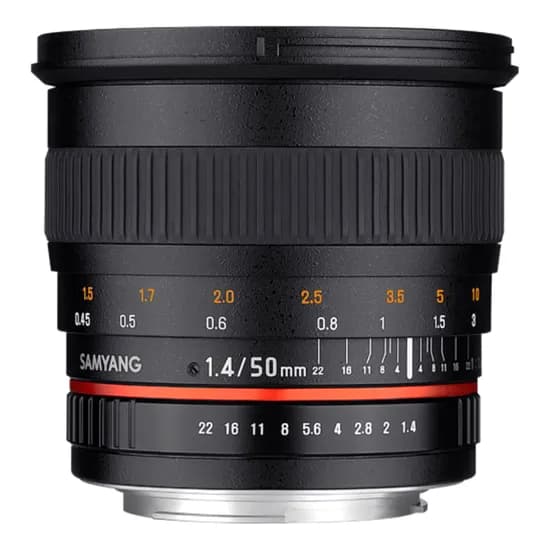 Lente Samyang Nikon MF DSLR 50MM F1.4 Ae FF