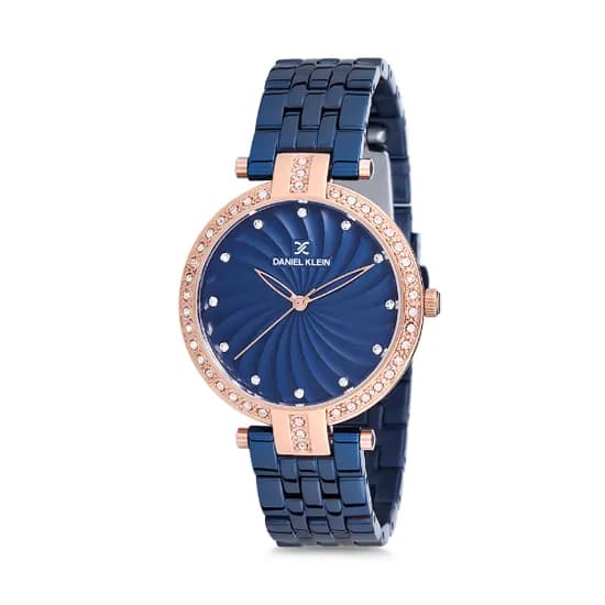 Relógio Analógico Feminino Daniel Klein Premium DK12183-6 - Azul e Rosa Ouro