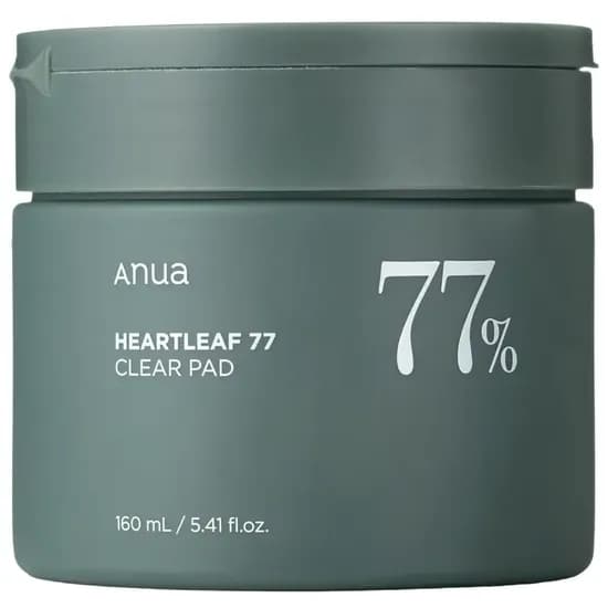 Almofadas Tônicas Anua Heartleaf 77% Clear Pad de 70 Unidades