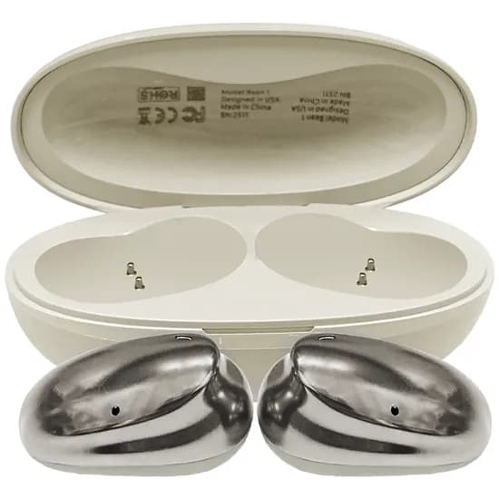 Fone de Ouvido Sem Fio G-Tide Bean 1 com NC - Bege/Prata