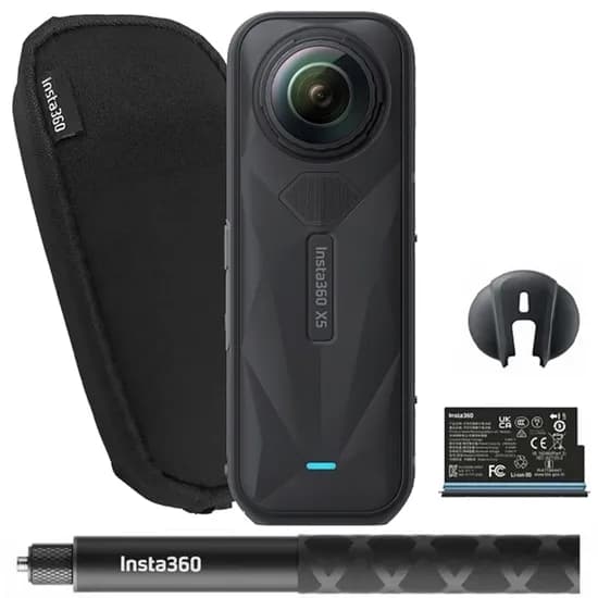 Câmera de Ação INSTA360 X5 Starter Bundle (Cinsaaha) 8K - Preto