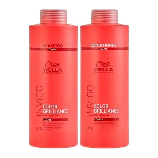 Kit Wella Brilliance Coarse (Shampoo+Condicionador) 1LT