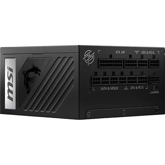 Fonte de Alimentação MSI MPG A1000G PCIE5 80 Plus Gold Full Modular 1000 W - Preto