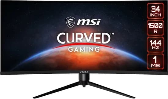 Monitor Gamer MSI 34" MAG342CQR Curvo Uwqhd 1MS/144HZ HDMI/DP