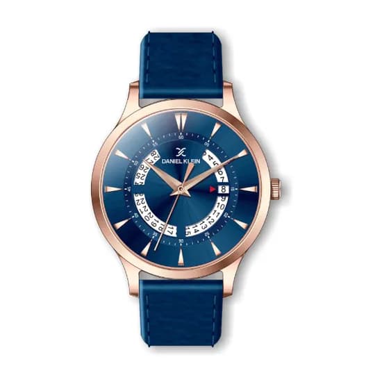 Relógio Analógico Masculino Daniel Klein Premium DK.1.12473-4 - Rosa Ouro e Azul