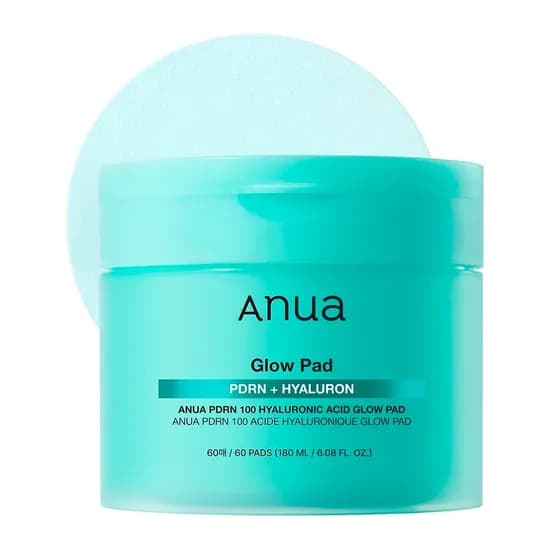 Almofadas Tônicas Anua Glow PDRN + Hyaluron 60 Unidades