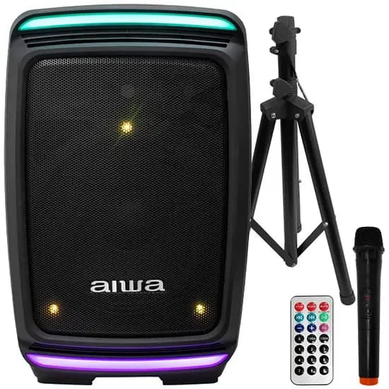Caixa de Som Aiwa AWSP14TW 14" 1.000 Watts P.M.P.O com Bluetootth e USB Bivolt - Preto