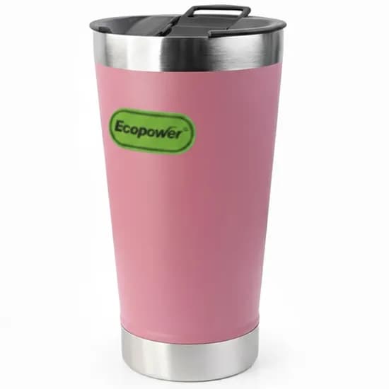 Copo Térmico Ecopower EP-G101 473ML com Abridor - Rosa
