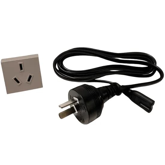 Cabo de Alimentação Tipo 8 + Adaptador de Tomada