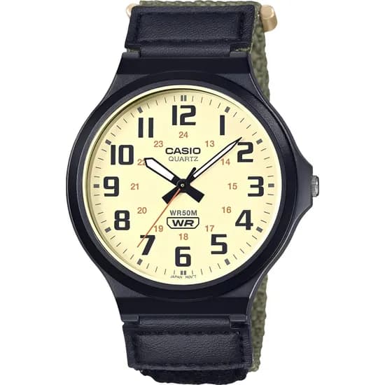 Relógio Casio MW-240B-3BVDF Analógico Masculino - Preto/Verde