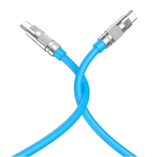 Cabo USB-C/USB-C Xo Q228B Silicone Durable 60W 1,2M - Azul